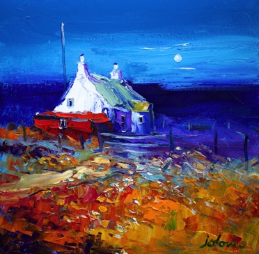Evening Gloaming South Uist 16x16 Evening Gloaming South Uist 16x16